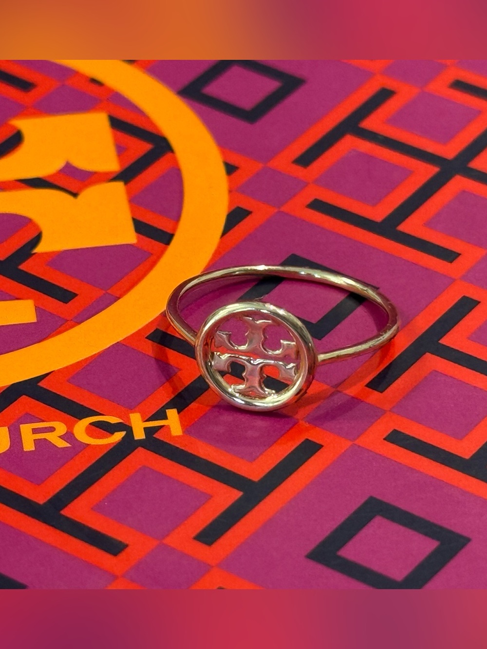 TORY BURCH Miller Delicate Ring in 18k Plated Gold Size 7 - Picture 5 of 10